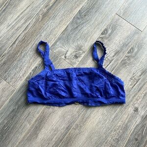 NWT Aerie Royal Blue Lace Straight Neck Bralette